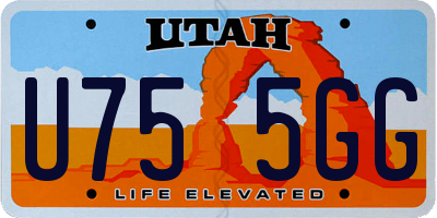 UT license plate U755GG