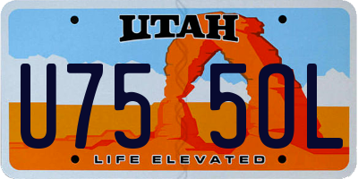 UT license plate U755OL