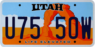 UT license plate U755OW