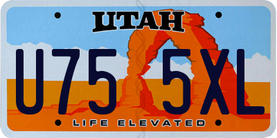 UT license plate U755XL