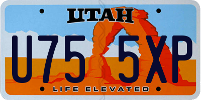 UT license plate U755XP