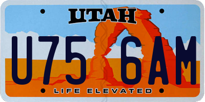 UT license plate U756AM