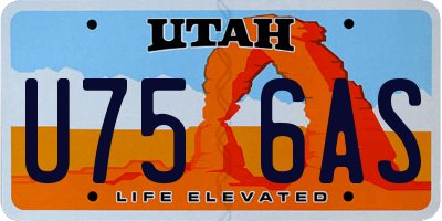 UT license plate U756AS