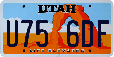 UT license plate U756DF