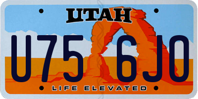 UT license plate U756JO