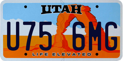 UT license plate U756MG