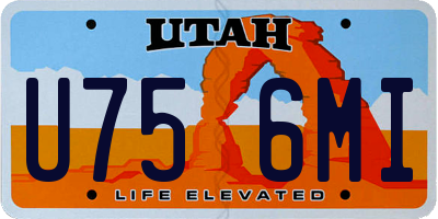 UT license plate U756MI