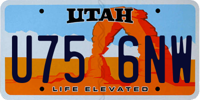 UT license plate U756NW