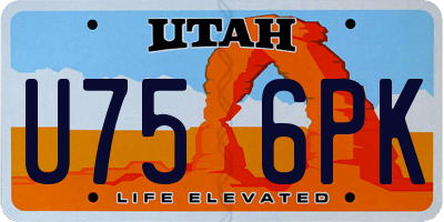 UT license plate U756PK