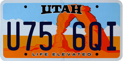 UT license plate U756QI
