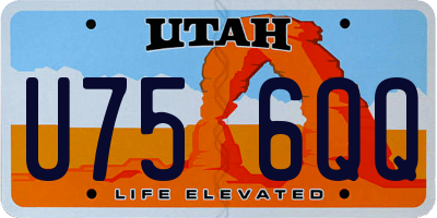 UT license plate U756QQ