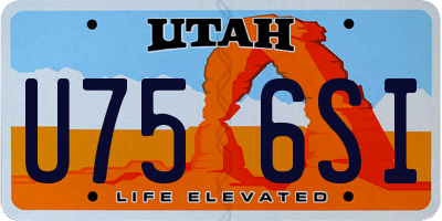 UT license plate U756SI