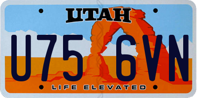 UT license plate U756VN