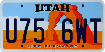 UT license plate U756WT
