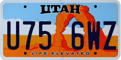 UT license plate U756WZ