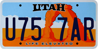 UT license plate U757AR