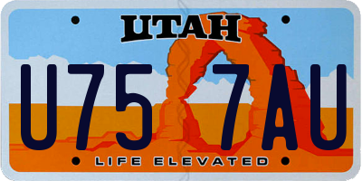 UT license plate U757AU