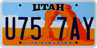 UT license plate U757AY