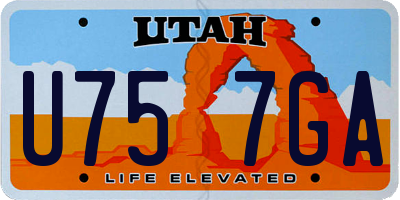 UT license plate U757GA