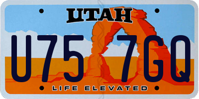 UT license plate U757GQ