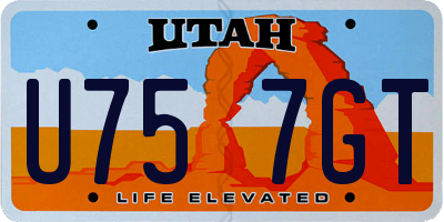 UT license plate U757GT