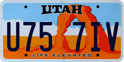 UT license plate U757IV