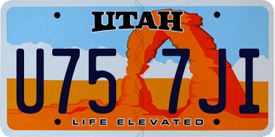UT license plate U757JI