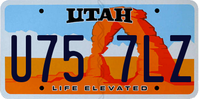 UT license plate U757LZ
