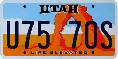 UT license plate U757OS