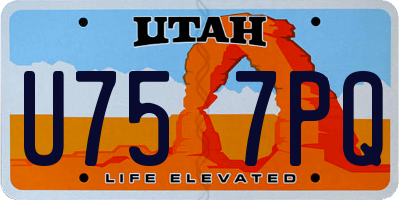 UT license plate U757PQ