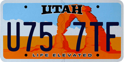UT license plate U757TF