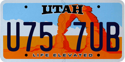 UT license plate U757UB
