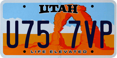 UT license plate U757VP
