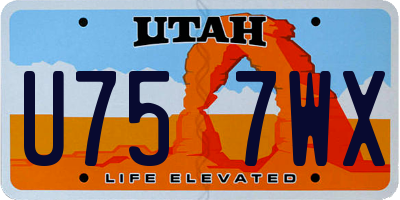 UT license plate U757WX