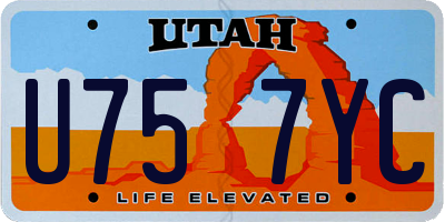 UT license plate U757YC