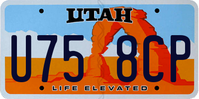 UT license plate U758CP