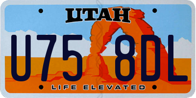 UT license plate U758DL