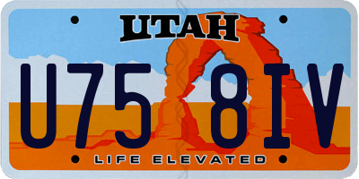UT license plate U758IV