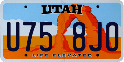 UT license plate U758JO