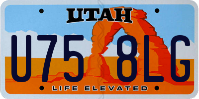 UT license plate U758LG