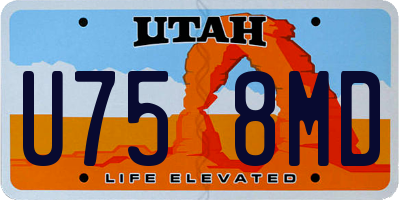 UT license plate U758MD