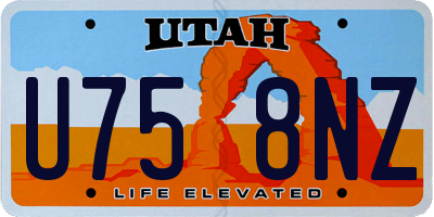 UT license plate U758NZ