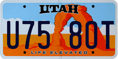 UT license plate U758OT
