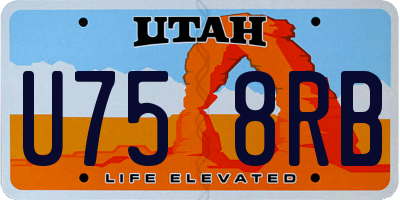UT license plate U758RB