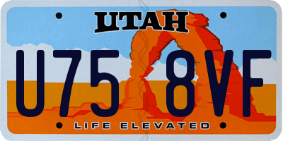 UT license plate U758VF