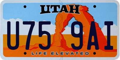 UT license plate U759AI