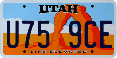 UT license plate U759CE