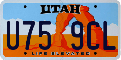 UT license plate U759CL