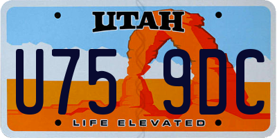 UT license plate U759DC