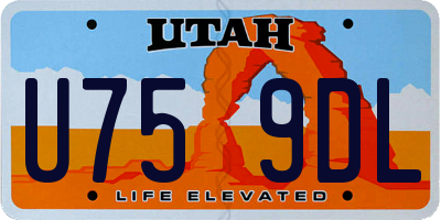 UT license plate U759DL